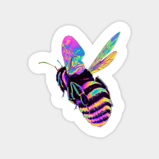 Pink and Blue Holo Bumble Bee Magnet