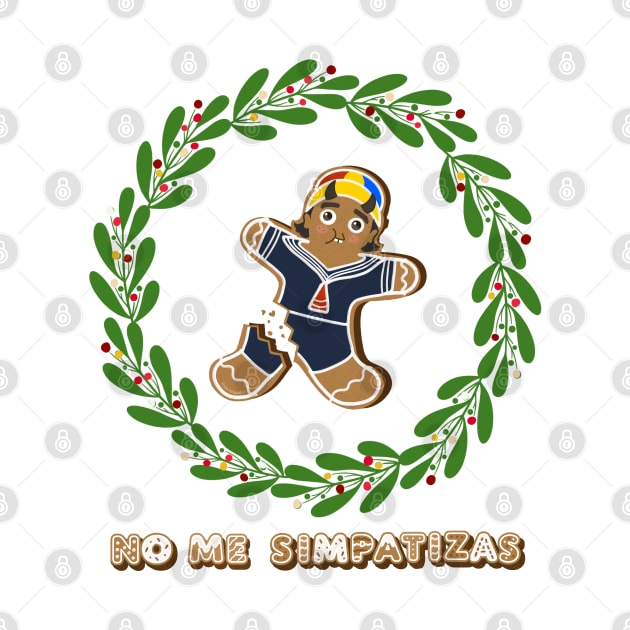 Funny Latino Ugly Christmas Gingerbread Pan Dulce Sidekick Chavo by Francielandia