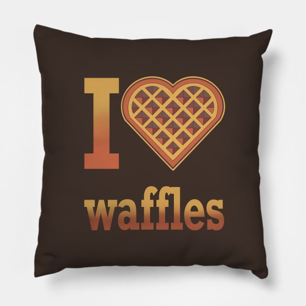 I heart waffles Pillow by weilertsen