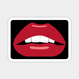 Mund Lippen Zähne Design Geschenk Magnet