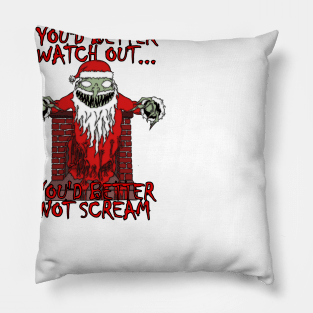 Scary Christmas Pillow