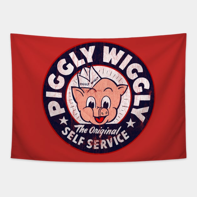 Retro Piggly Willy Tapestry by OniSide