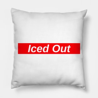 Iced Out // Red Box Logo Pillow