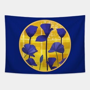 Blue Poppies Tapestry