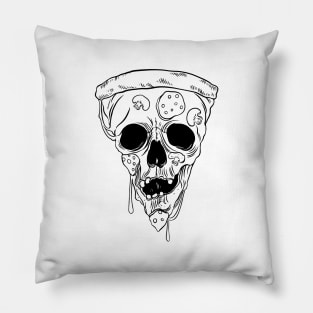 Pizza skull. Half Human Half Pizza Pillow