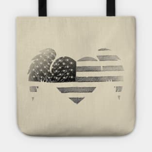 Faded American Winged Heart Tote