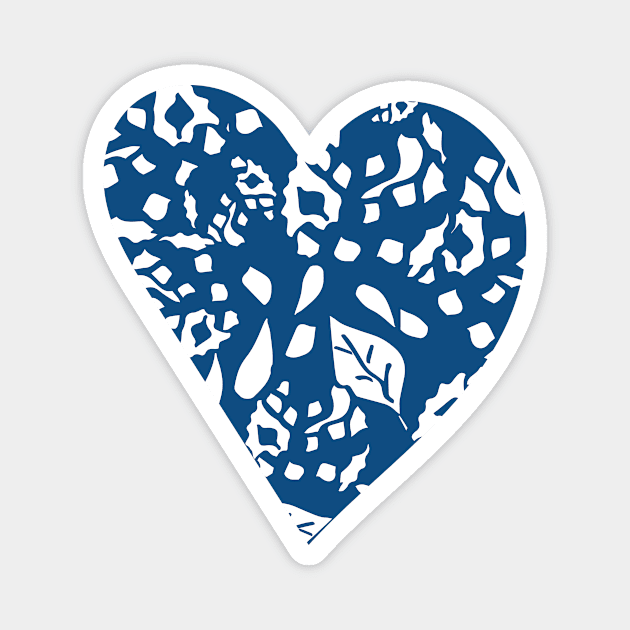 Nature Love Heart - Blue. Magnet by SalsySafrano