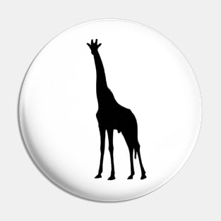 Cheerful Giraffe Silhouette Pin