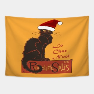 Le Chat Noel Christmas Spoof Vector Art Tapestry