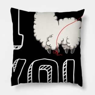 I Love You Llama Valentine Pillow