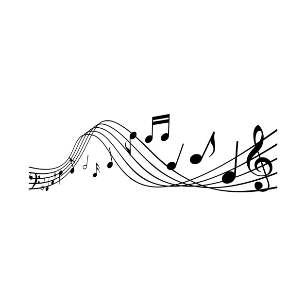 Music Notes Music Lover Design by mook design