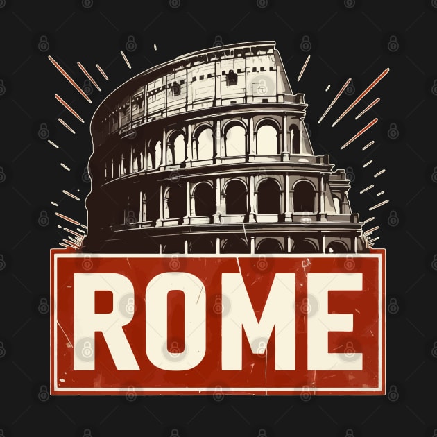 Italy Rome coliseum colosseum Travel Vintage by TomFrontierArt