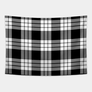 MacFarlane Black & White Plaid Tartan Scottish Tapestry