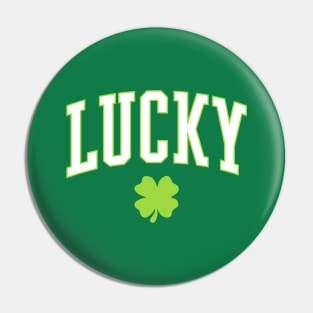 Lucky Shamrock Clover St Patricks Day Pin