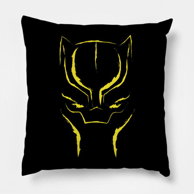 Black Panther Mask: Gold - Black Panther - Pillow | TeePublic