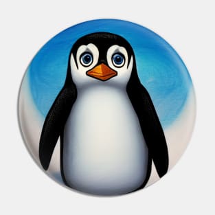 Cool Penguin - Cartoon Art Pin