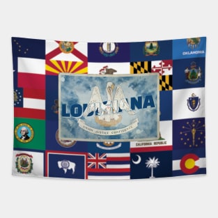 Louisiana vintage style retro souvenir Tapestry