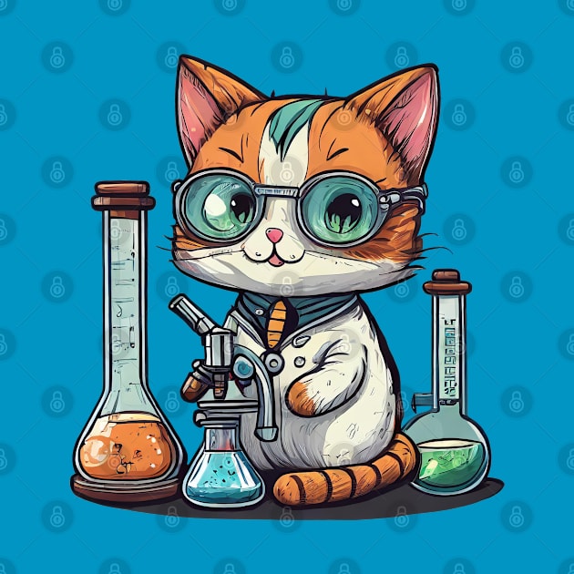 cute science cat by Smartdoc