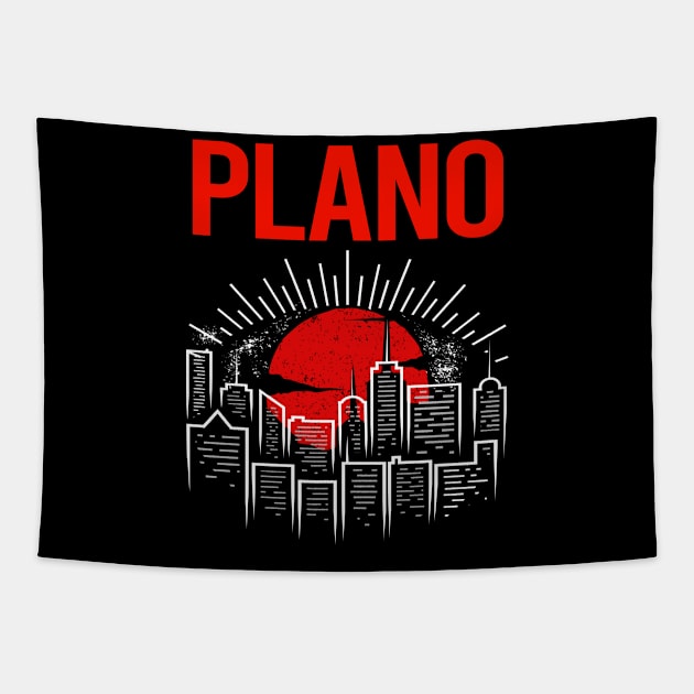 Red Moon Plano Tapestry by flaskoverhand