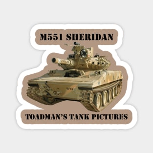 M551 Sheridan blk_txt2 Magnet