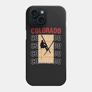 Colorado skiing ski vintage 80's  90's sports Phone Case