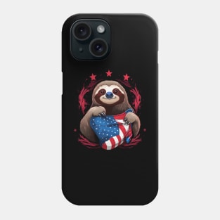 Patriotic Sloth Phone Case