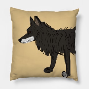 Himalayan Black Wolf Pillow