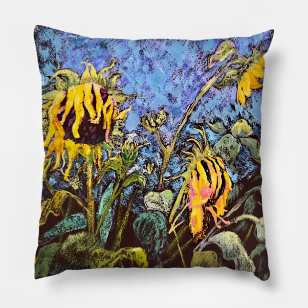 Sunflower 2 Pillow by Peaceful Pigments