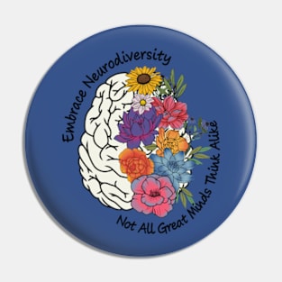 Not All Great Minds Think Alike, Autism Awareness, Neurodiversity Pin