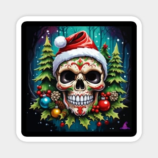 SANTA SKULL Magnet