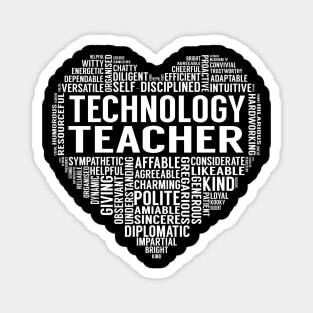 Technology Teacher Heart Magnet