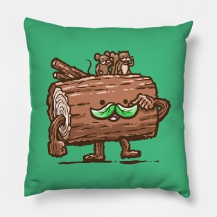 The Mustache Log Pillow