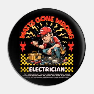Funny Electrician Pin