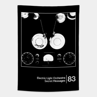 ELO - Secret Messages / Minimal Style Graphic Artwork Design Tapestry