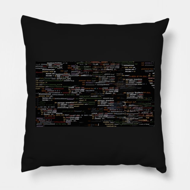 Code6 Pillow by findingNull