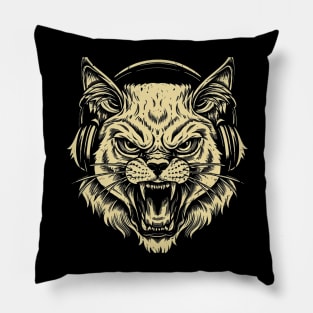 Death Metal Cat Pillow