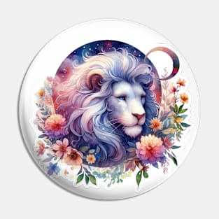 Leo Floral Pin