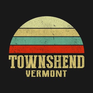 TOWNSHEND VERMONT Vintage Retro Sunset T-Shirt