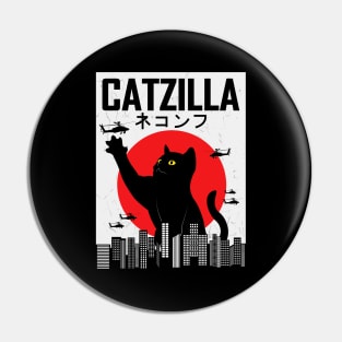 CATZILLA Cat Kitty Japan Vintage Gift Pin