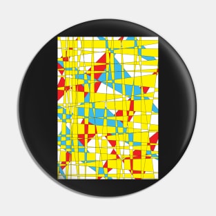Crazy Mad World colorful Abstract Pattern Pin