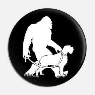 Bigfoot Walking Wirehaired Pointing Griffon Dog Pin