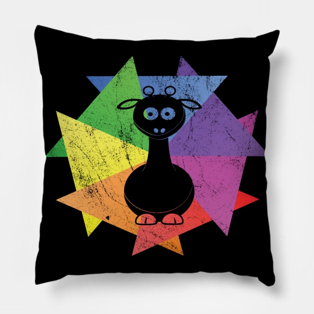 Rainbow Llama Lover Retro Style Silhouette Gift product Pillow by Grabitees