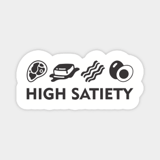 High Satiety - BBBE Carnivore Keto Diet (Black) Magnet