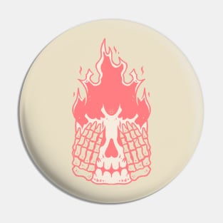 skull flame Pin