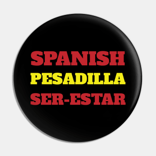 Spanish pesadilla ser-estar Pin