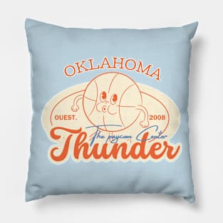 vintage okc thunder basketball Pillow