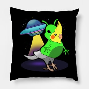 Aesthetic Alien Birb Pillow