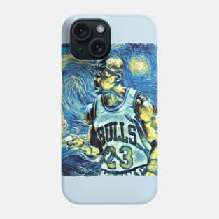 Michael Jordan Van Gogh Style Phone Case