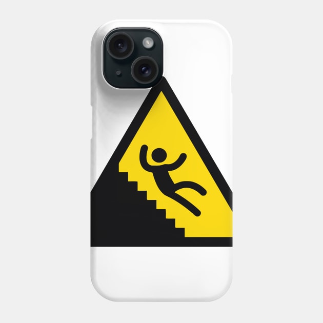 Warning Sign Stairs Phone Case by Ramateeshop