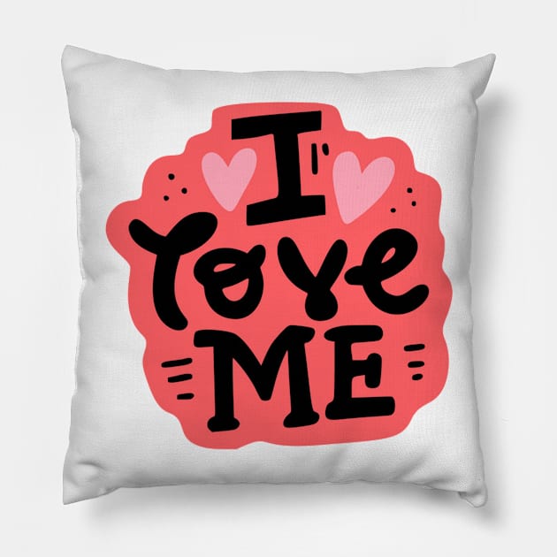 I Love Myself Pillow by wakemeupwhenend art.co